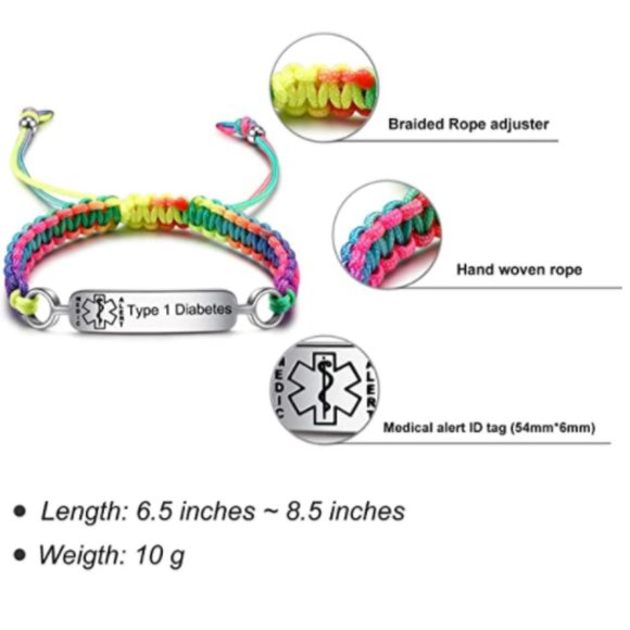 Pre-Engraved Type 1 Diabetes Medical Alert ID - Picture 7 of 7